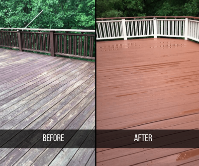 Before and After Deck Photo